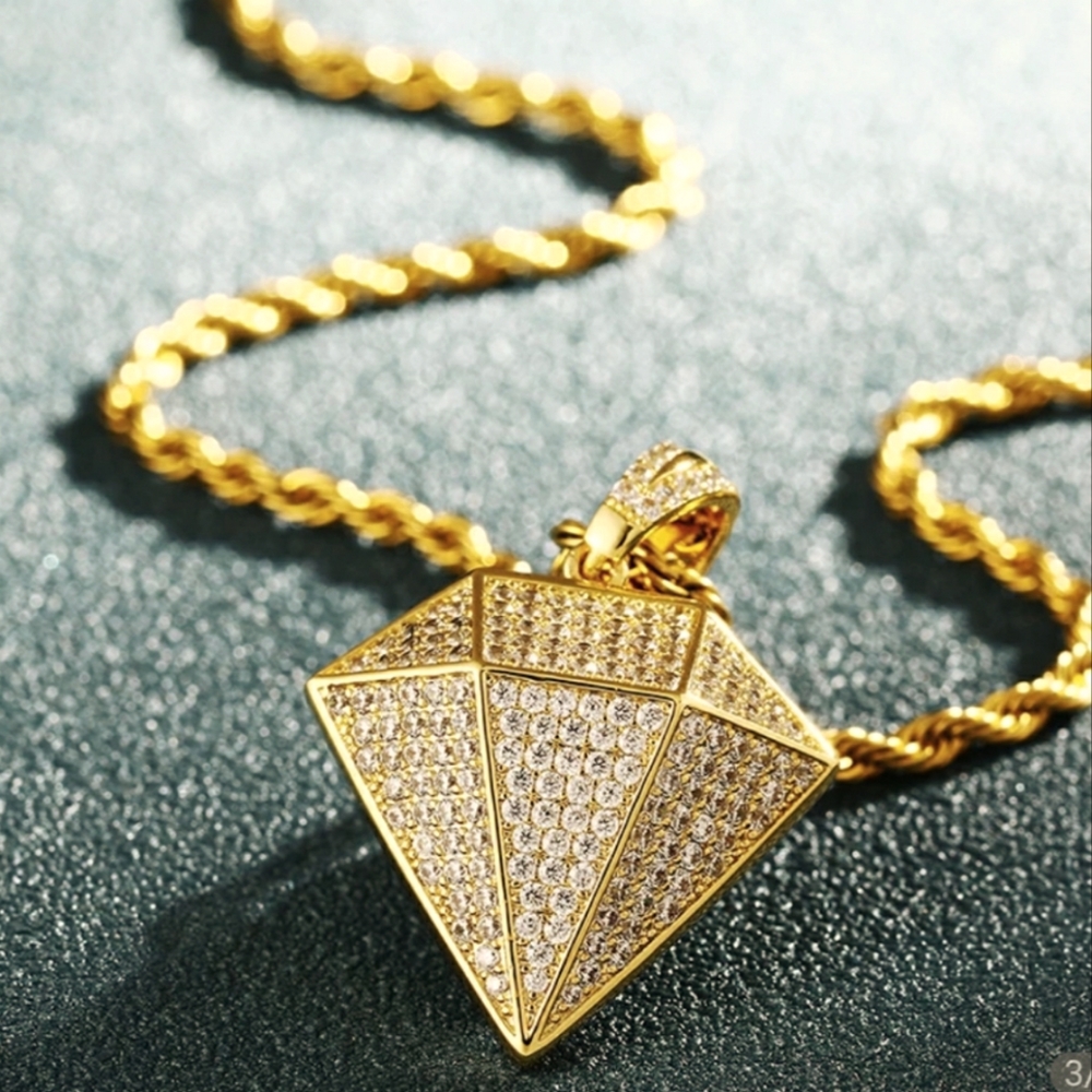 Necklace hip hop 18 k gol plated